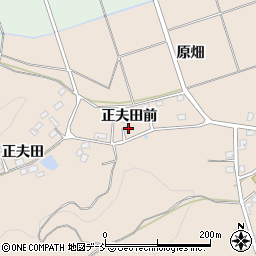福島県福島市小田正夫田前周辺の地図
