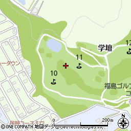 福島県福島市黒岩学壇周辺の地図
