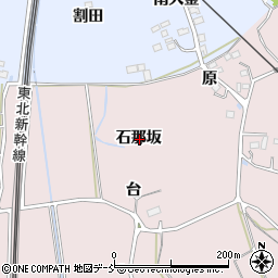 福島県福島市平石石那坂周辺の地図