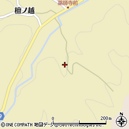 福島県伊達市月舘町糠田（大薮）周辺の地図