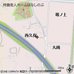福島県福島市平石西久保周辺の地図