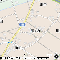 福島県福島市小田房ノ内周辺の地図