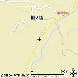 福島県伊達市月舘町糠田（屋敷）周辺の地図