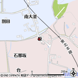 福島県福島市平石原周辺の地図