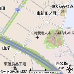 福島県福島市小田関根周辺の地図