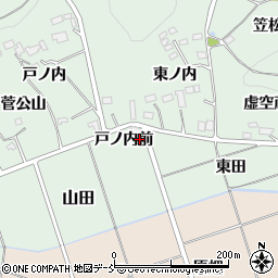 福島県福島市山田戸ノ内前周辺の地図