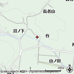 福島県福島市山田（台）周辺の地図