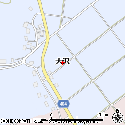 新潟県五泉市大沢周辺の地図