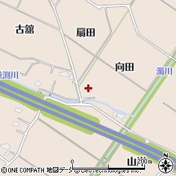 福島県福島市小田（向田）周辺の地図