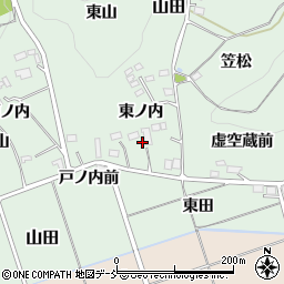 福島県福島市山田東ノ内周辺の地図