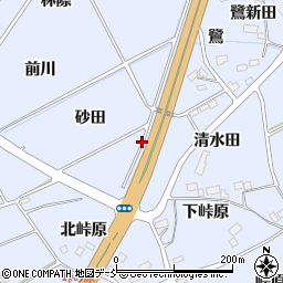 福島県福島市荒井（砂田）周辺の地図