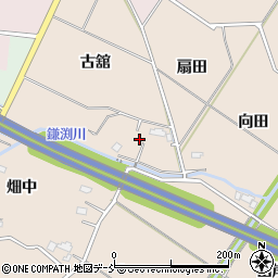 福島県福島市小田古舘周辺の地図