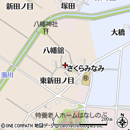 福島県福島市小田八幡舘周辺の地図