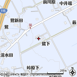 福島県福島市荒井（鷺下）周辺の地図