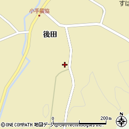 福島県伊達市月舘町糠田天坂周辺の地図