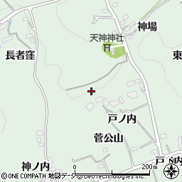 福島県福島市山田戸ノ内周辺の地図