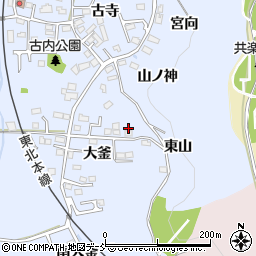 福島県福島市永井川東山21周辺の地図