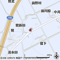 福島県福島市荒井川端周辺の地図