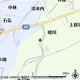 福島県福島市上鳥渡姥川周辺の地図