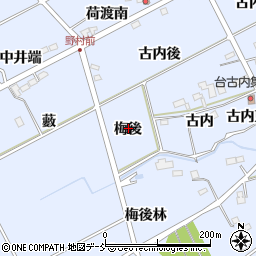 福島県福島市荒井梅後周辺の地図
