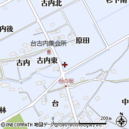 福島県福島市荒井（原田）周辺の地図