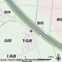 福島県福島市山田泉田周辺の地図