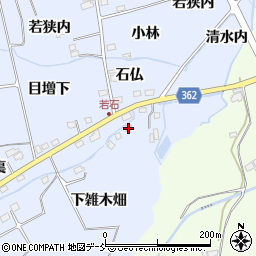 福島県福島市荒井石仏40周辺の地図
