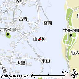 福島県福島市永井川山ノ神周辺の地図
