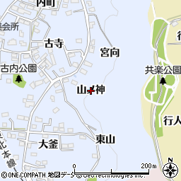 福島県福島市永井川（山ノ神）周辺の地図