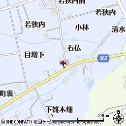 福島県福島市荒井石仏22-1周辺の地図