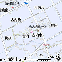福島県福島市荒井古内周辺の地図