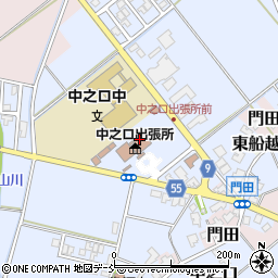 新潟市役所コミュニティセンター　中之口地区コミュニティセンター周辺の地図