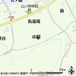 福島県福島市上鳥渡山根周辺の地図