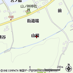 福島県福島市上鳥渡（山根）周辺の地図