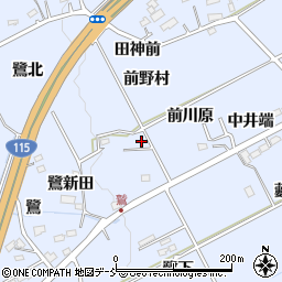 福島県福島市荒井（前川原）周辺の地図