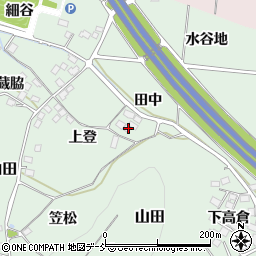 福島県福島市山田田中周辺の地図