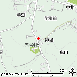 福島県福島市山田神場周辺の地図