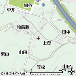 福島県福島市山田（上登）周辺の地図
