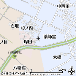福島県福島市永井川薬師堂周辺の地図