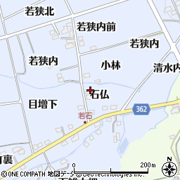 福島県福島市荒井石仏1周辺の地図