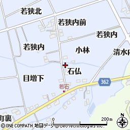 福島県福島市荒井石仏1-1周辺の地図