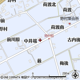 福島県福島市荒井中井端周辺の地図