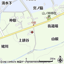 福島県福島市上鳥渡（上耕谷）周辺の地図
