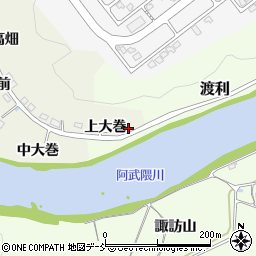 福島県福島市小倉寺上大巻3周辺の地図
