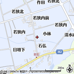 福島県福島市荒井小林周辺の地図