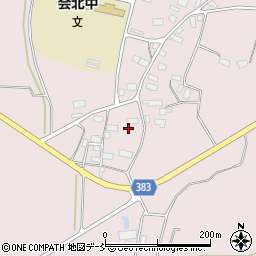 福島県喜多方市熱塩加納町米岡堰下乙周辺の地図