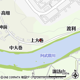 福島県福島市小倉寺上大巻9周辺の地図