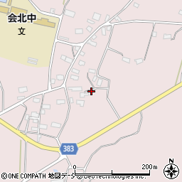 福島県喜多方市熱塩加納町米岡針生周辺の地図