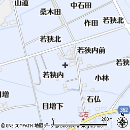 福島県福島市荒井若狭内周辺の地図