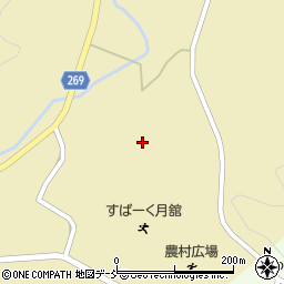 福島県伊達市月舘町糠田（舘山）周辺の地図